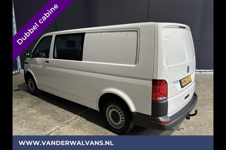 Volkswagen Transporter 2.0 TDI L2H1 Dubbele cabine Euro6 Airco | Apple Carplay | Android Auto | 5-Zits | 2200kg Trekhaak Cruisecontrol, Parkeersensoren