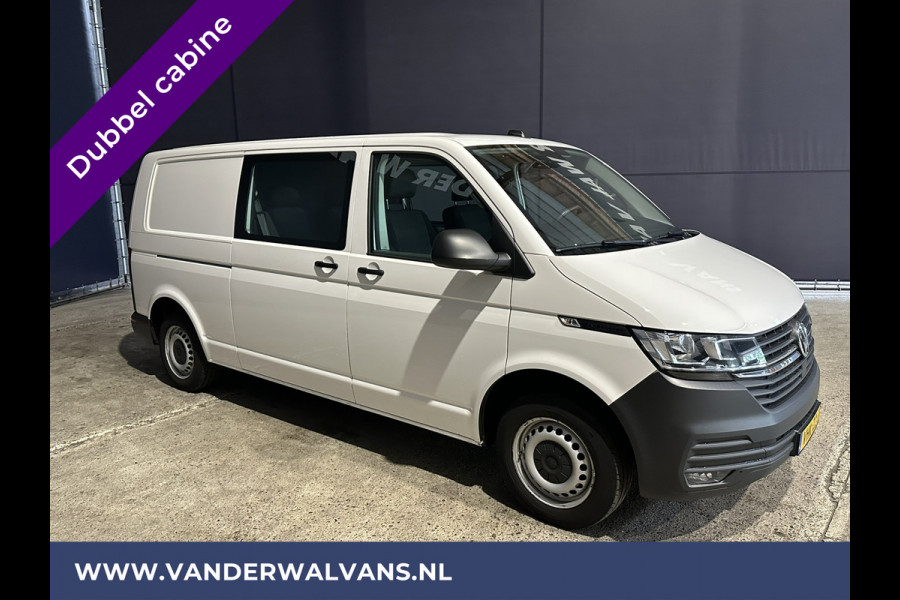Volkswagen Transporter 2.0 TDI L2H1 Dubbele cabine Euro6 Airco | Apple Carplay | Android Auto | 5-Zits | 2200kg Trekhaak Cruisecontrol, Parkeersensoren