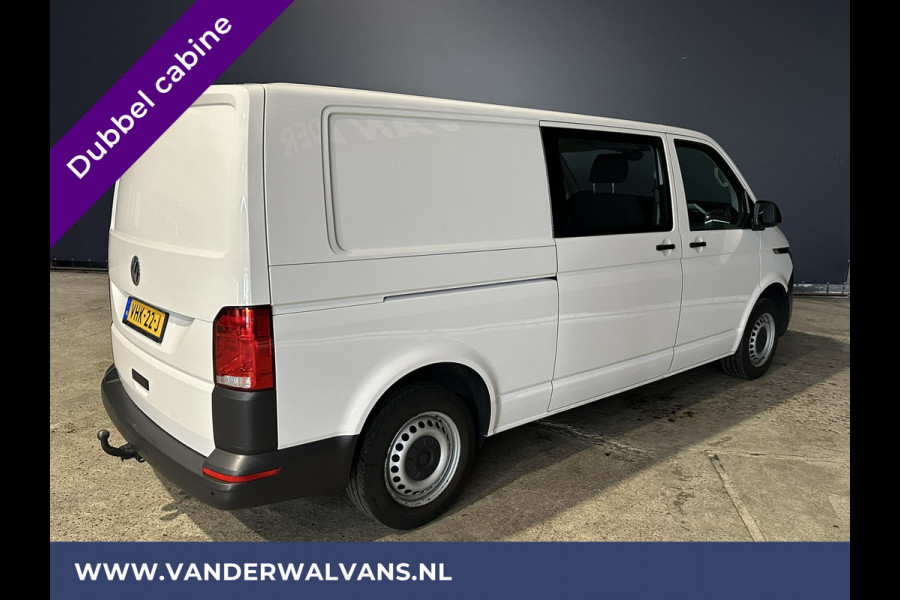 Volkswagen Transporter 2.0 TDI L2H1 Dubbele cabine Euro6 Airco | Apple Carplay | Android Auto | 5-Zits | 2200kg Trekhaak Cruisecontrol, Parkeersensoren