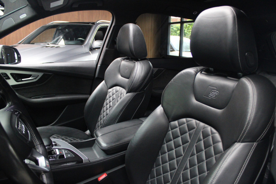 Audi Q7 4.0 TDI SQ7 quattro 7p Panodak HUD Leer 360 B&O ACC Navi PDC Standkachel Softclose Climate (4 zone) Alcantara hemel Lederen dashboard Luchtvering Climate Stoelverwarming v + a  PDC B&O Rising Tweeter LM velgen