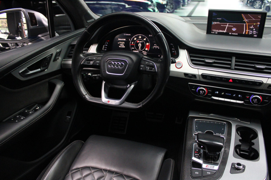Audi Q7 4.0 TDI SQ7 quattro 7p Panodak HUD Leer 360 B&O ACC Navi PDC Standkachel Softclose Climate (4 zone) Alcantara hemel Lederen dashboard Luchtvering Climate Stoelverwarming v + a  PDC B&O Rising Tweeter LM velgen
