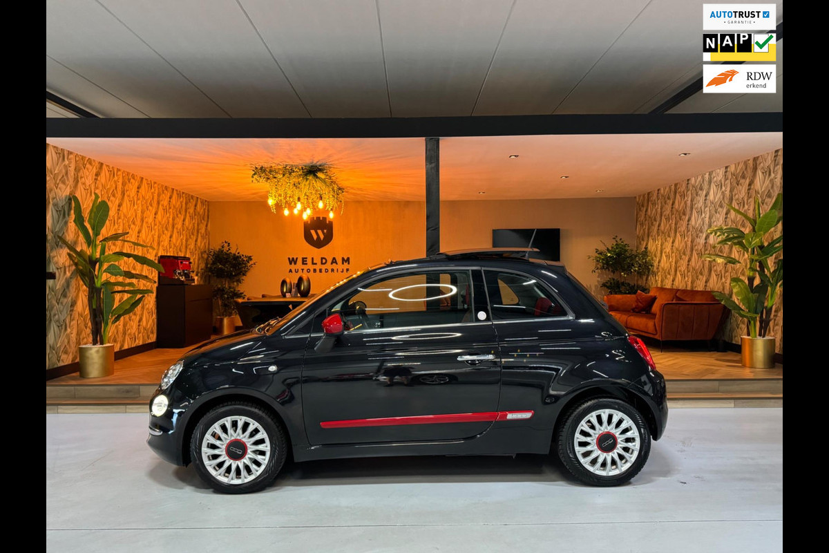 Fiat 500 1.2 Lounge Rosso Amore Edizione Garantie Panoramadak Uconnect Bluetooth LED Rijklaar Fiat 500 1.2 Lounge Rosso Amore Edizione Garantie Panoramadak Uconnect Bluetooth LED Rijklaar