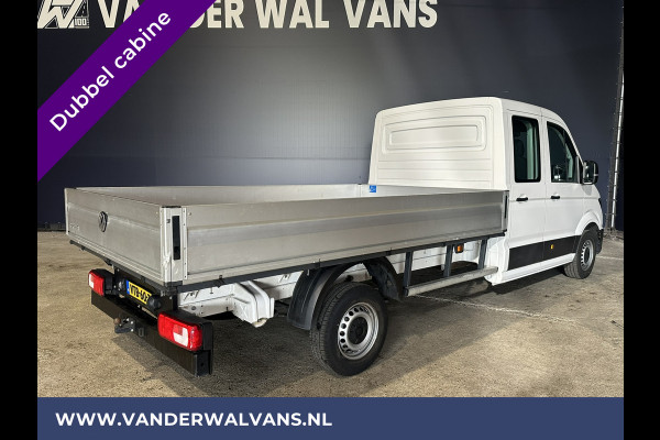 Volkswagen Crafter 2.0 TDI 140 pk Pick up Open laadbak Dubbele Cabine Euro6 Airco | 7-Zits | Navigatie | 2800kg Trekhaak Apple Carplay, Android Auto, Cruisecontrol, Chauffeursstoel