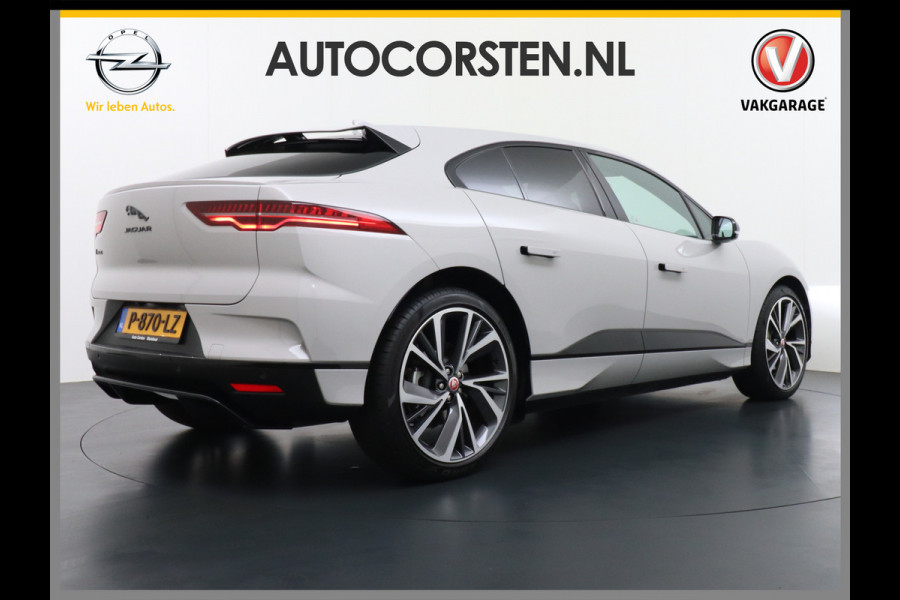 Jaguar I-PACE EV400 PK HSE Luchtvering Pano-Dak Matrix LED € 101K-nieuw! Lmv 22" Stoel- Leer+Elektr+Geheugen Apple Carplay Camera DAB Voicecom Meridian™ Surround 825Watt Dual-Ecc achter ! Driver-Assistance-Pack AEB DodehoekDetector ASR Hill-Hold Roll-Stability Control Verkeersborddetectie vermoeidheidsherkenning UitparkeerWaarsch. Orig. NLse auto 4,8sec 0-100 11KW laden thuis ! Snelladen tot 104kw DC 696Nm koppel ! 90kwh accu  Slechts 20.500 km.