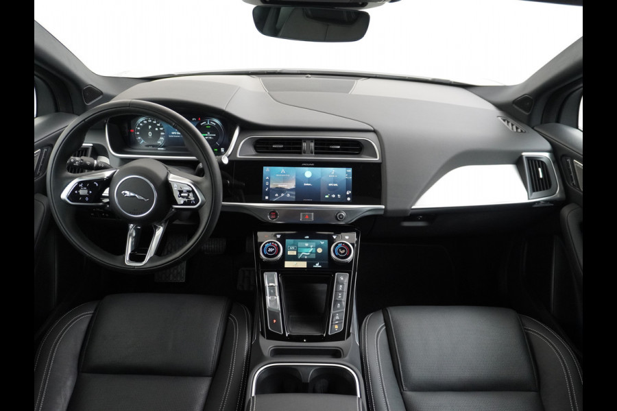 Jaguar I-PACE EV400 PK HSE Luchtvering Pano-Dak Matrix LED € 101K-nieuw! Lmv 22" Stoel- Leer+Elektr+Geheugen Apple Carplay Camera DAB Voicecom Meridian™ Surround 825Watt Dual-Ecc achter ! Driver-Assistance-Pack AEB DodehoekDetector ASR Hill-Hold Roll-Stability Control Verkeersborddetectie vermoeidheidsherkenning UitparkeerWaarsch. Orig. NLse auto 4,8sec 0-100 11KW laden thuis ! Snelladen tot 104kw DC 696Nm koppel ! 90kwh accu  Slechts 20.500 km.