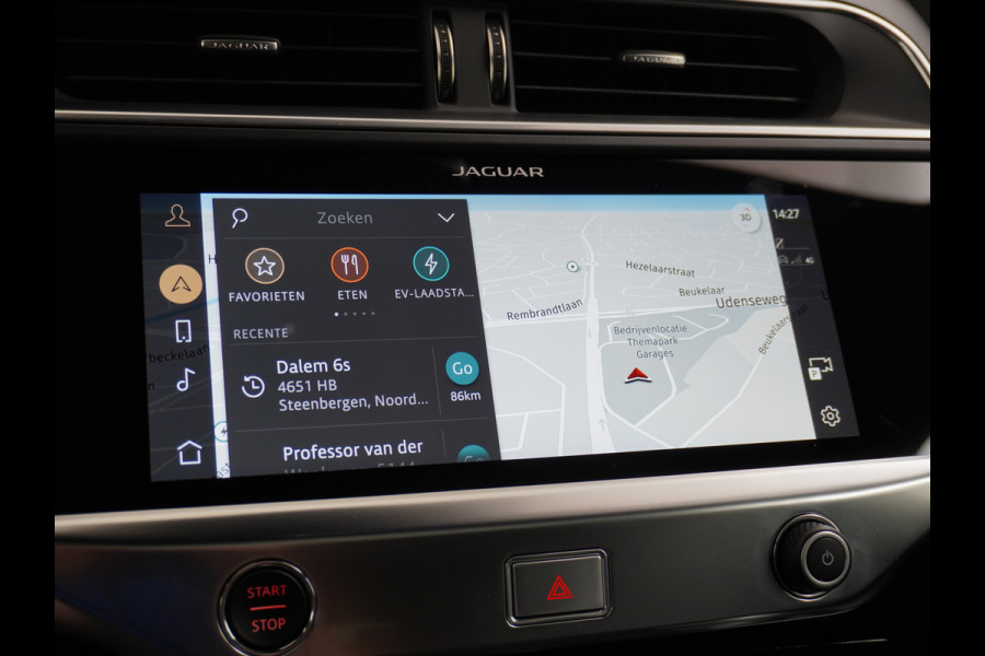 Jaguar I-PACE EV400 PK HSE Luchtvering Pano-Dak Matrix LED € 101K-nieuw! Lmv 22" Stoel- Leer+Elektr+Geheugen Apple Carplay Camera DAB Voicecom Meridian™ Surround 825Watt Dual-Ecc achter ! Driver-Assistance-Pack AEB DodehoekDetector ASR Hill-Hold Roll-Stability Control Verkeersborddetectie vermoeidheidsherkenning UitparkeerWaarsch. Orig. NLse auto 4,8sec 0-100 11KW laden thuis ! Snelladen tot 104kw DC 696Nm koppel ! 90kwh accu  Slechts 20.500 km.