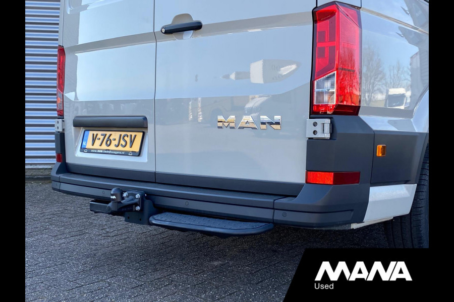 MAN TGE 35 2.0 3.140 140PK Automaat Ascot Gray Airco Cruise Navi Car-Plat Trekhaak Sensoren Camera Multifunctioneel stuurwiel Lane-assis