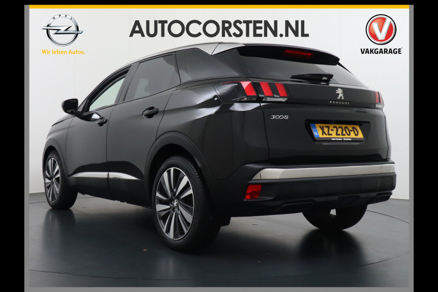 Peugeot 3008 1.6T 181PK AUT-8 Leer Navi Cruise Apple Carplay Android 19" Ecc 360°Camera PDC Elek.Achterklep DAB Connect Blue Premium Led Keyless Lane Departure Privacy Glas Regen-Lichtsensor Draadloze lader Pack City 1 Bluetooth Nieuwprijs €40.540,- Origineel Nederlandse Auto