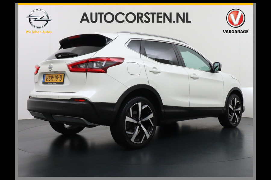 Nissan QASHQAI 116pk Tekna+ Aut. Bose Pano.dak Leer+Elektr.+Mem-Stoel 360Camera Keyless ZwarteHemel Lane-dep. Parkeerhulp Navi Usb Elek.Stoelen Bordherk. Verw.Voorruit Led Stoelverw. Bluetooth Isofix Led Regensensor Aut.Verlichting Ecc Mistlampen 19''LM Dealer Onderhouden € 38.500,- nieuw