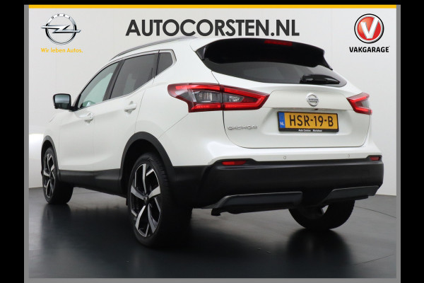 Nissan QASHQAI 116pk Tekna+ Aut. Bose Pano.dak Leer+Elektr.+Mem-Stoel 360Camera Keyless ZwarteHemel Lane-dep. Parkeerhulp Navi Usb Elek.Stoelen Bordherk. Verw.Voorruit Led Stoelverw. Bluetooth Isofix Led Regensensor Aut.Verlichting Ecc Mistlampen 19''LM Dealer Onderhouden € 38.500,- nieuw