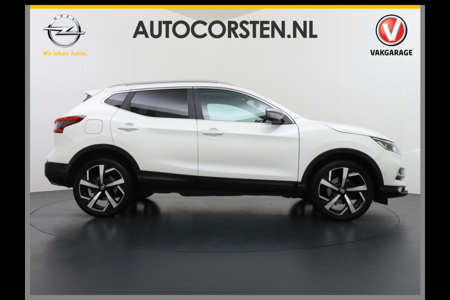 Nissan QASHQAI 116pk Tekna+ Aut. Bose Pano.dak Leer+Elektr.+Mem-Stoel 360Camera Keyless ZwarteHemel Lane-dep. Parkeerhulp Navi Usb Elek.Stoelen Bordherk. Verw.Voorruit Led Stoelverw. Bluetooth Isofix Led Regensensor Aut.Verlichting Ecc Mistlampen 19''LM Dealer Onderhouden € 38.500,- nieuw