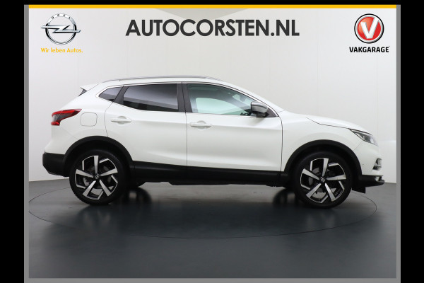 Nissan QASHQAI 116pk Tekna+ Aut. Bose Pano.dak Leer+Elektr.+Mem-Stoel 360Camera Keyless ZwarteHemel Lane-dep. Parkeerhulp Navi Usb Elek.Stoelen Bordherk. Verw.Voorruit Led Stoelverw. Bluetooth Isofix Led Regensensor Aut.Verlichting Ecc Mistlampen 19''LM Dealer Onderhouden € 38.500,- nieuw