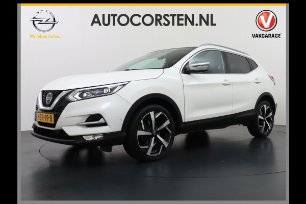 Nissan QASHQAI 116pk Tekna+ Aut. Bose Pano.dak Leer+Elektr.+Mem-Stoel 360Camera Keyless ZwarteHemel Lane-dep. Parkeerhulp Navi Usb Elek.Stoelen Bordherk. Verw.Voorruit Led Stoelverw. Bluetooth Isofix Led Regensensor Aut.Verlichting Ecc Mistlampen 19''LM Dealer Onderhouden € 38.500,- nieuw
