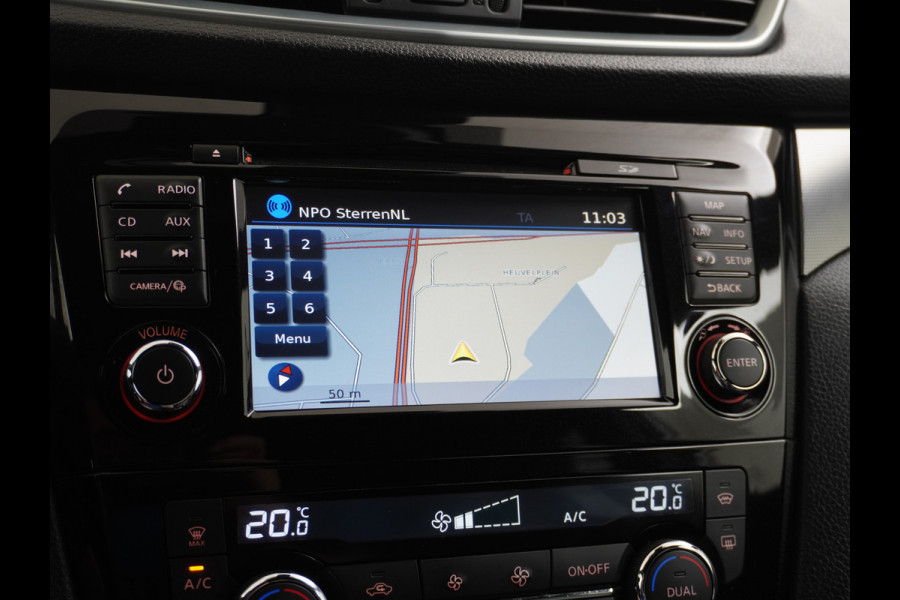 Nissan QASHQAI 116pk Tekna+ Aut. Bose Pano.dak Leer+Elektr.+Mem-Stoel 360Camera Keyless ZwarteHemel Lane-dep. Parkeerhulp Navi Usb Elek.Stoelen Bordherk. Verw.Voorruit Led Stoelverw. Bluetooth Isofix Led Regensensor Aut.Verlichting Ecc Mistlampen 19''LM Dealer Onderhouden € 38.500,- nieuw