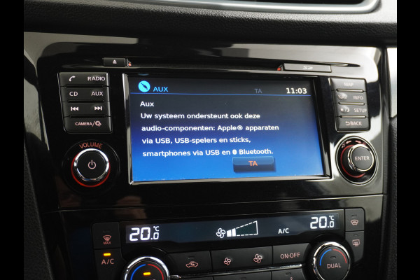 Nissan QASHQAI 116pk Tekna+ Aut. Bose Pano.dak Leer+Elektr.+Mem-Stoel 360Camera Keyless ZwarteHemel Lane-dep. Parkeerhulp Navi Usb Elek.Stoelen Bordherk. Verw.Voorruit Led Stoelverw. Bluetooth Isofix Led Regensensor Aut.Verlichting Ecc Mistlampen 19''LM Dealer Onderhouden € 38.500,- nieuw