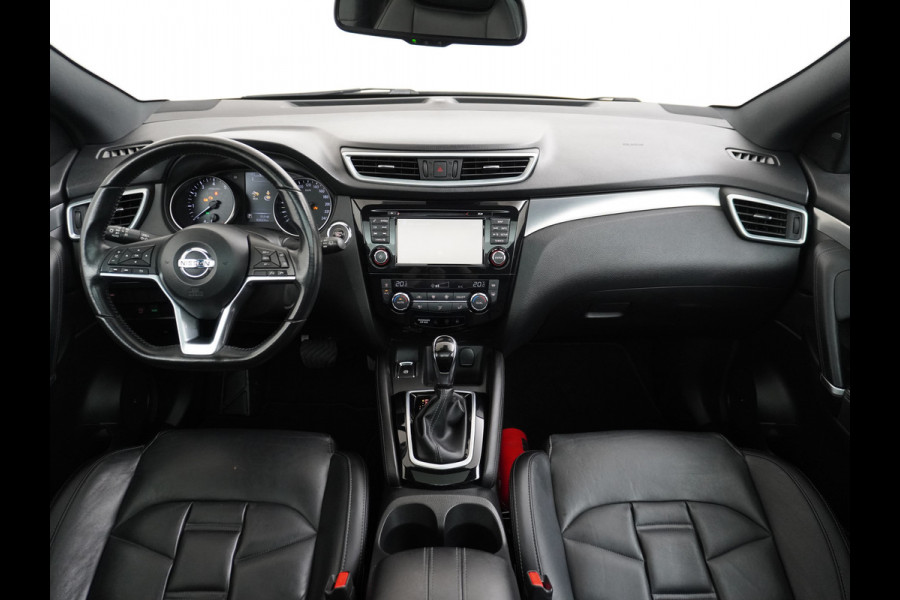 Nissan QASHQAI 116pk Tekna+ Aut. Bose Pano.dak Leer+Elektr.+Mem-Stoel 360Camera Keyless ZwarteHemel Lane-dep. Parkeerhulp Navi Usb Elek.Stoelen Bordherk. Verw.Voorruit Led Stoelverw. Bluetooth Isofix Led Regensensor Aut.Verlichting Ecc Mistlampen 19''LM Dealer Onderhouden € 38.500,- nieuw