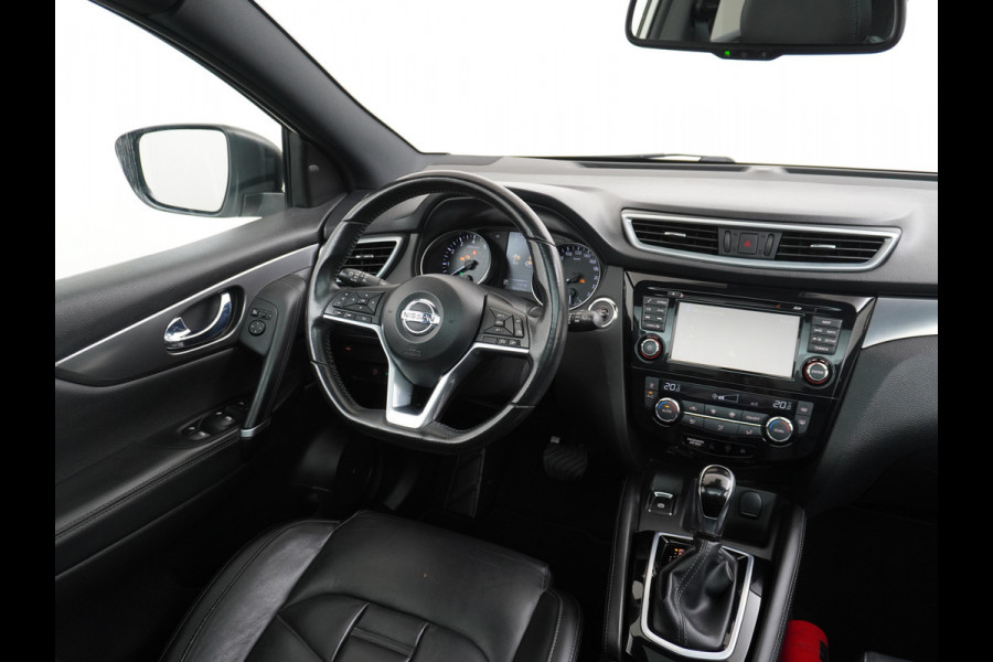 Nissan QASHQAI 116pk Tekna+ Aut. Bose Pano.dak Leer+Elektr.+Mem-Stoel 360Camera Keyless ZwarteHemel Lane-dep. Parkeerhulp Navi Usb Elek.Stoelen Bordherk. Verw.Voorruit Led Stoelverw. Bluetooth Isofix Led Regensensor Aut.Verlichting Ecc Mistlampen 19''LM Dealer Onderhouden € 38.500,- nieuw