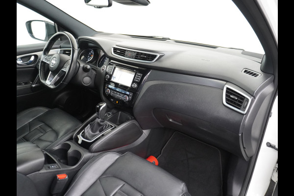 Nissan QASHQAI 116pk Tekna+ Aut. Bose Pano.dak Leer+Elektr.+Mem-Stoel 360Camera Keyless ZwarteHemel Lane-dep. Parkeerhulp Navi Usb Elek.Stoelen Bordherk. Verw.Voorruit Led Stoelverw. Bluetooth Isofix Led Regensensor Aut.Verlichting Ecc Mistlampen 19''LM Dealer Onderhouden € 38.500,- nieuw
