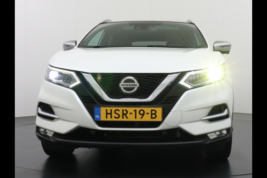 Nissan QASHQAI 116pk Tekna+ Aut. Bose Pano.dak Leer+Elektr.+Mem-Stoel 360Camera Keyless ZwarteHemel Lane-dep. Parkeerhulp Navi Usb Elek.Stoelen Bordherk. Verw.Voorruit Led Stoelverw. Bluetooth Isofix Led Regensensor Aut.Verlichting Ecc Mistlampen 19''LM Dealer Onderhouden € 38.500,- nieuw
