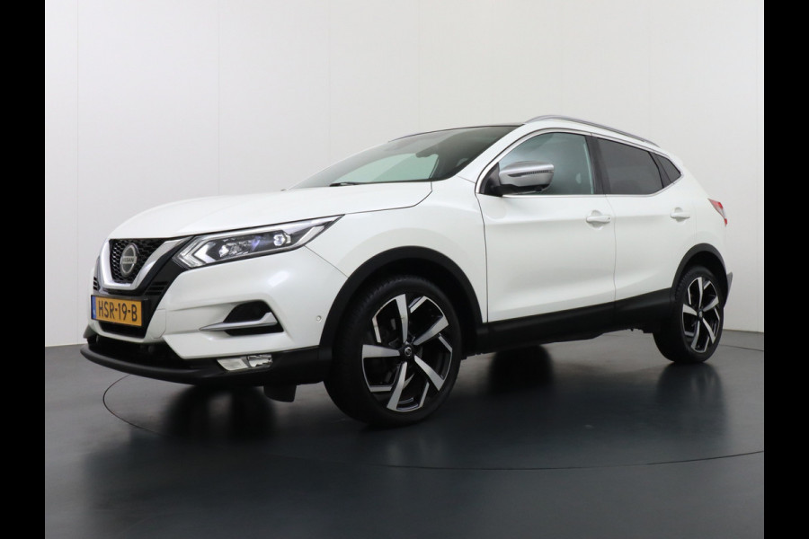 Nissan QASHQAI 116pk Tekna+ Aut. Bose Pano.dak Leer+Elektr.+Mem-Stoel 360Camera Keyless ZwarteHemel Lane-dep. Parkeerhulp Navi Usb Elek.Stoelen Bordherk. Verw.Voorruit Led Stoelverw. Bluetooth Isofix Led Regensensor Aut.Verlichting Ecc Mistlampen 19''LM Dealer Onderhouden € 38.500,- nieuw