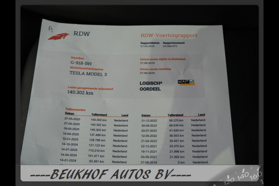 Tesla Model 3 Standard RWD Panorama Leer Camera 30x Tesla !!