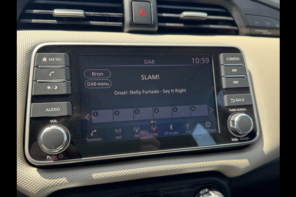 Nissan Micra 1.0 IG-T Acenta TREKHAAK / CAMERA / CARPLAY / 4-SEIZ. BAND / STOELVERW. / ZEER NETJES