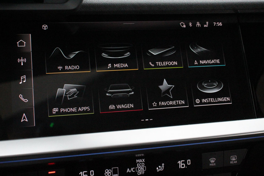 Audi A3 Sportback 35 TFSI 150pk S-Tronic Prestige | Panorama dak | Climate control | Navigatie | Appel Carplay/Android Auto | Electrisch bedienbare achterklep | Led | Dab | Virtual Cockpit | Adaptive Cruise Control | 17"LMV