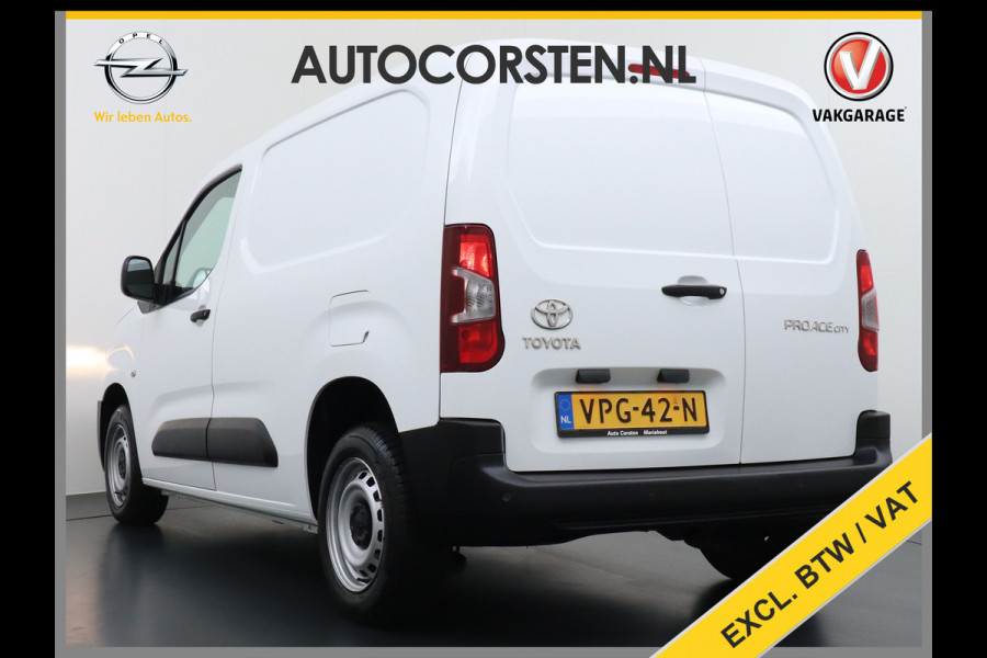 Toyota PROACE CITY D102pk D-4D Navi Apple/Android ECC Pdc Bluetooth CruiseControl Elek.Ramen Airco SchuifdeurRechts Usb Mistlampen Regensensor Aut.Verlichting Elek.inkl.spiegels Live 1500kg trekvermogen Orig.NLs auto EURO6