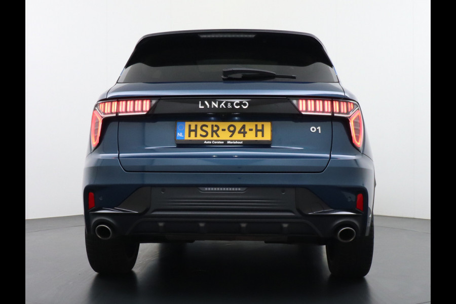 Lynk & Co 01 1.5 PHEV AUT-7 261pk 4wd Pano-Schuif-K-dak 20" 360°Camera Apple Carplay Android Auto Adaptive-Cr NaviPdc-a+v Ecc Keyless Led M-B Elek.Memory.Stoel File assistent Dodehoek detector Elektrisch bedienbare achterklep Rijstrooksensor Wifi Verkeersbord detectie 425Nm koppel 3,6kw laadvermogen A-label Euro 6 Hybride Benzine / Elektrisch rijden tot ca 69km
