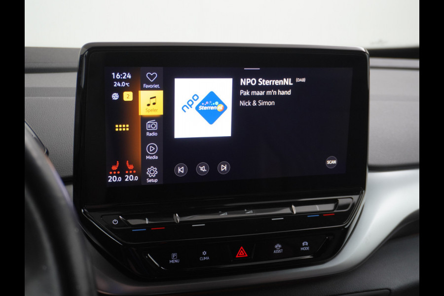 Volkswagen ID.4 204pk 77 kWh NIEUWE HV ACCU ! Navi Adap.Cruise Camera 20" Apple Carplay Android Carplay Mirrorlink Bordherk. Lane-dep. Front-Assist Led Stoelverwarmd dab . Usb Pdc KeylessStart Grootste accu ! Leer/Alcantara 1st. First Snelladen tot 135kw/uur !