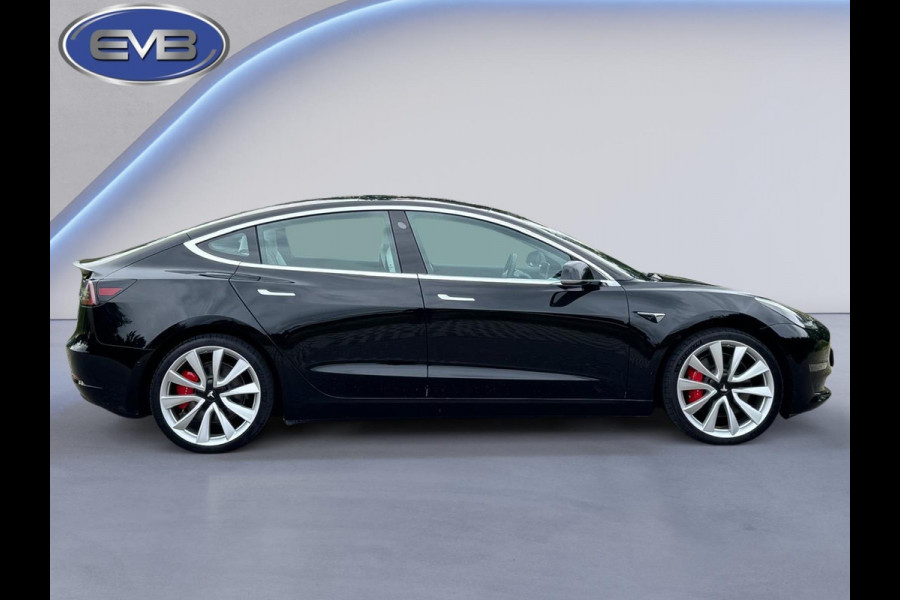 Tesla Model 3 Performance 462 pk AWD 75 kWh, panoramadak, leder, 20 inch, Nederlandse auto met nationale auto pas