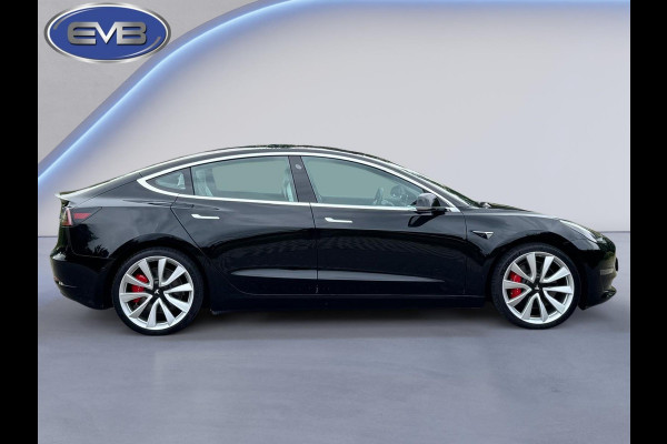 Tesla Model 3 Performance 462 pk AWD 75 kWh, panoramadak, leder, 20 inch, Nederlandse auto met nationale auto pas