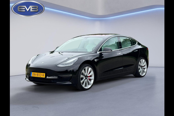 Tesla Model 3 Performance 462 pk AWD 75 kWh, panoramadak, leder, 20 inch, Nederlandse auto met nationale auto pas