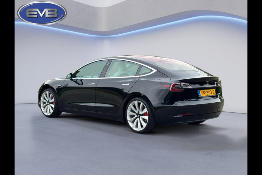 Tesla Model 3 Performance 462 pk AWD 75 kWh, panoramadak, leder, 20 inch, Nederlandse auto met nationale auto pas