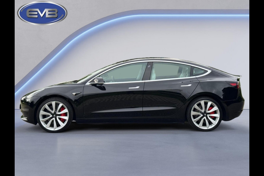 Tesla Model 3 Performance 462 pk AWD 75 kWh, panoramadak, leder, 20 inch, Nederlandse auto met nationale auto pas
