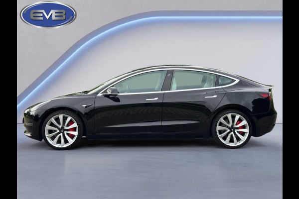 Tesla Model 3 Performance 462 pk AWD 75 kWh, panoramadak, leder, 20 inch, Nederlandse auto met nationale auto pas