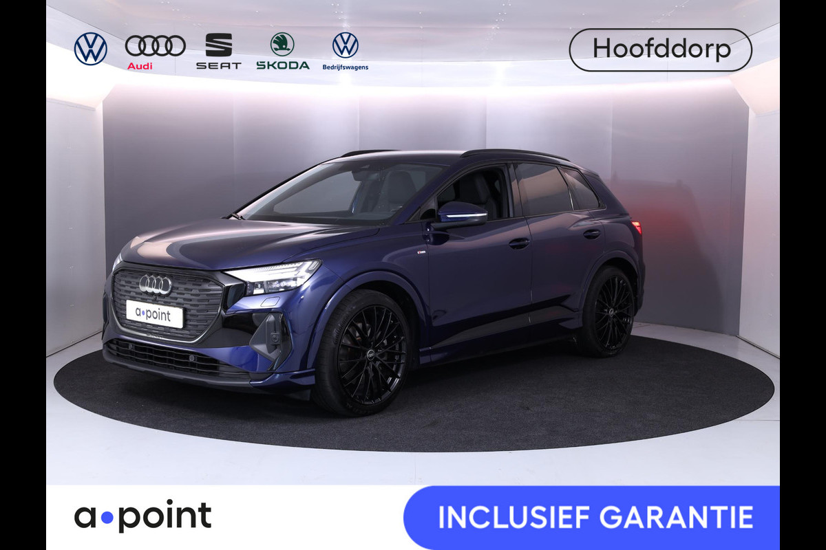 Audi Q4 e-tron 40 S edition 77 kWh 20'LM-velgen|Camera| stoelen verwarmd| Int.voorverwarming| Audi Q4 e-tron 40 S edition 77 kWh 20'LM-velgen|Camera| stoelen verwarmd| Int.voorverwarming|