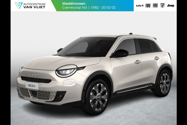 Fiat 600 1.2 Hybrid 110pk La Prima | Leder | Stoelmassage | Camera | Carplay | Adapt. Cruise | Winter Pack
