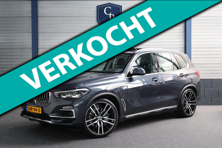 BMW X5 XDrive45e M-Sport LED/VIRTUAL/SFEER/LUCHT/PANO/LEER+S.VERWARMING+MEMORY/22" LMV/360 CAM/CRUISE/ECC/12 MND GARANTIE!