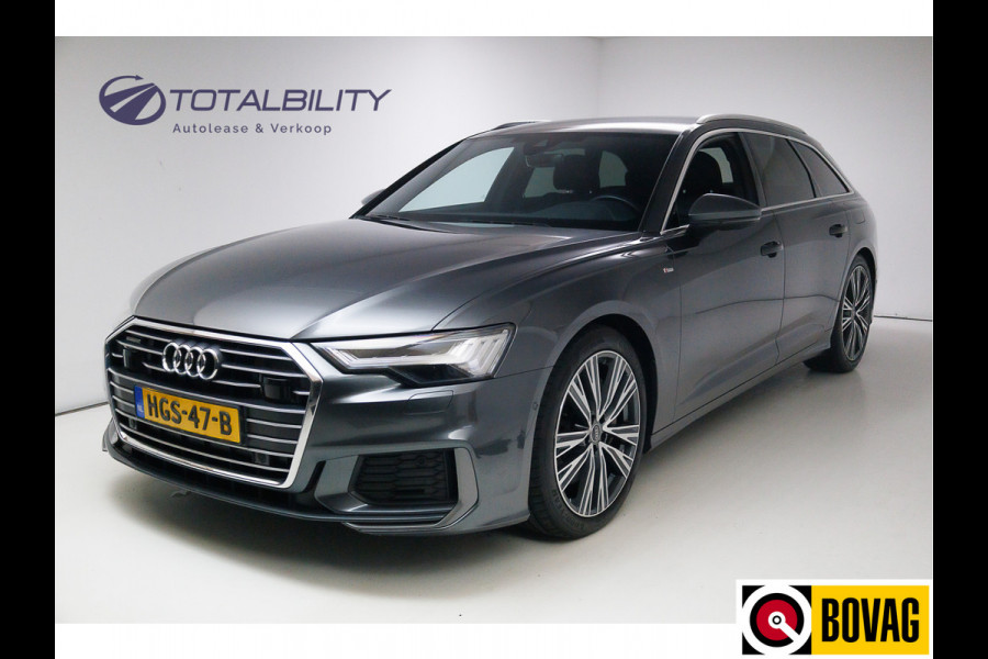 Audi A6 Avant 50 TFSI e quattro 300 PK 2X S-Line Advanced edition | 20" | Stoel- & achterbankverwarming Adaptive Cruise, Navigatie, Matrix Led, Daytona grijs metallic, Elec. achterklep, Afneembare trekhaak