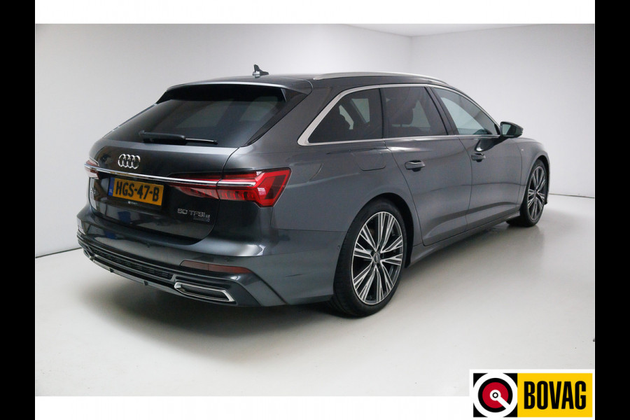 Audi A6 Avant 50 TFSI e quattro 300 PK 2X S-Line Advanced edition | 20" | Stoel- & achterbankverwarming Adaptive Cruise, Navigatie, Matrix Led, Daytona grijs metallic, Elec. achterklep, Afneembare trekhaak