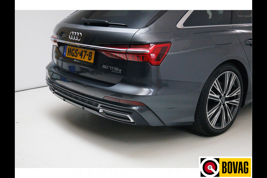 Audi A6 Avant 50 TFSI e quattro 300 PK 2X S-Line Advanced edition | 20" | Stoel- & achterbankverwarming Adaptive Cruise, Navigatie, Matrix Led, Daytona grijs metallic, Elec. achterklep, Afneembare trekhaak