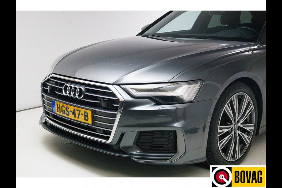 Audi A6 Avant 50 TFSI e quattro 300 PK 2X S-Line Advanced edition | 20" | Stoel- & achterbankverwarming Adaptive Cruise, Navigatie, Matrix Led, Daytona grijs metallic, Elec. achterklep, Afneembare trekhaak