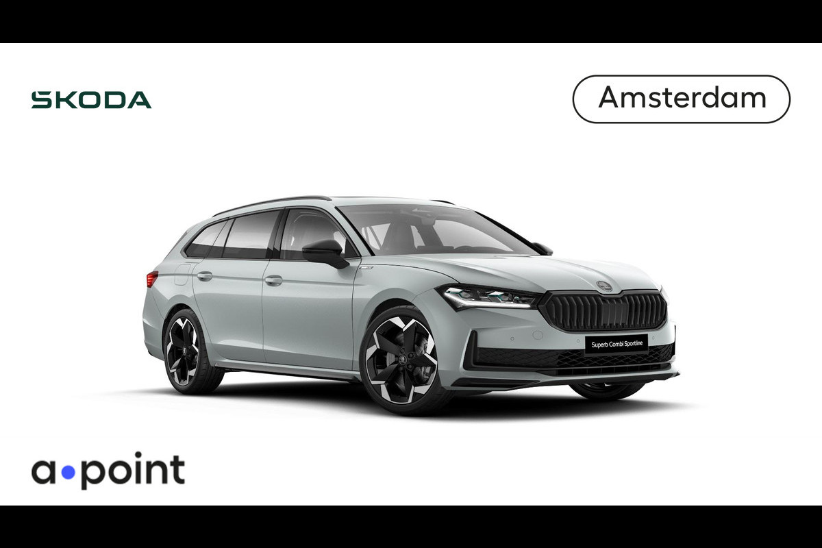 Škoda Superb Combi Sportline Business PHEV 1.5 TSI 204 pk 6 versn. DSG | Dynamic chassis control| Panoramadak | Lichtmetalen velgen 19 inch | Travel assist plus | Canton soundsystem Škoda Superb Combi Sportline Business PHEV 1.5 TSI 204 pk 6 versn. DSG | Dynamic chassis control| Panoramadak | Lichtmetalen velgen 19 inch | Travel assist plus | Canton soundsystem