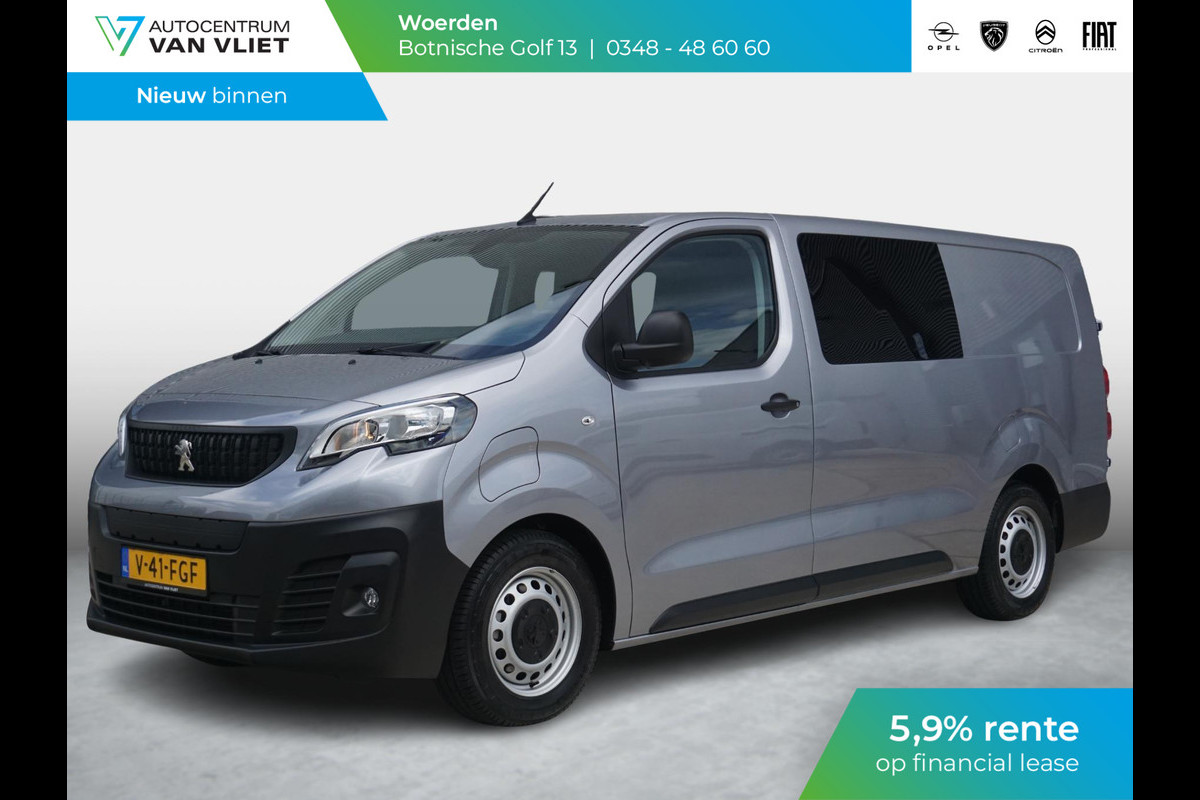 Peugeot e-Expert Dubbele Cabine 75 kWh | navi incl. Apple Carplay | laadruimtebetimmering | parkeersensoren | airco | cruise control | rijklaarprijs Peugeot e-Expert Dubbele Cabine 75 kWh | navi incl. Apple Carplay | laadruimtebetimmering | parkeersensoren | airco | cruise control | rijklaarprijs