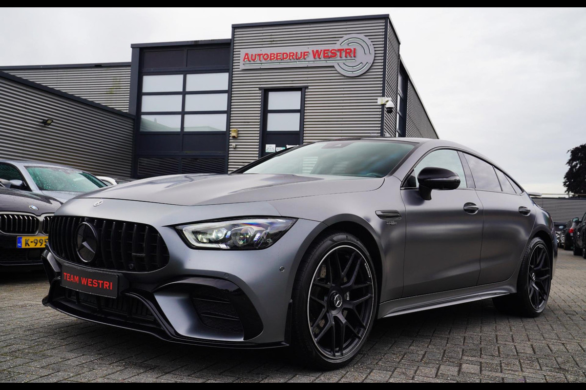 Mercedes-Benz AMG GT 4-Door Coupe AMG 43 4MATIC+ Premium Plus | Schuif/kanteldak | Burmester | LED | Designo Matte grey | 360 cam Mercedes-Benz AMG GT 4-Door Coupe AMG 43 4MATIC+ Premium Plus | Schuif/kanteldak | Burmester | LED | Designo Matte grey | 360 cam