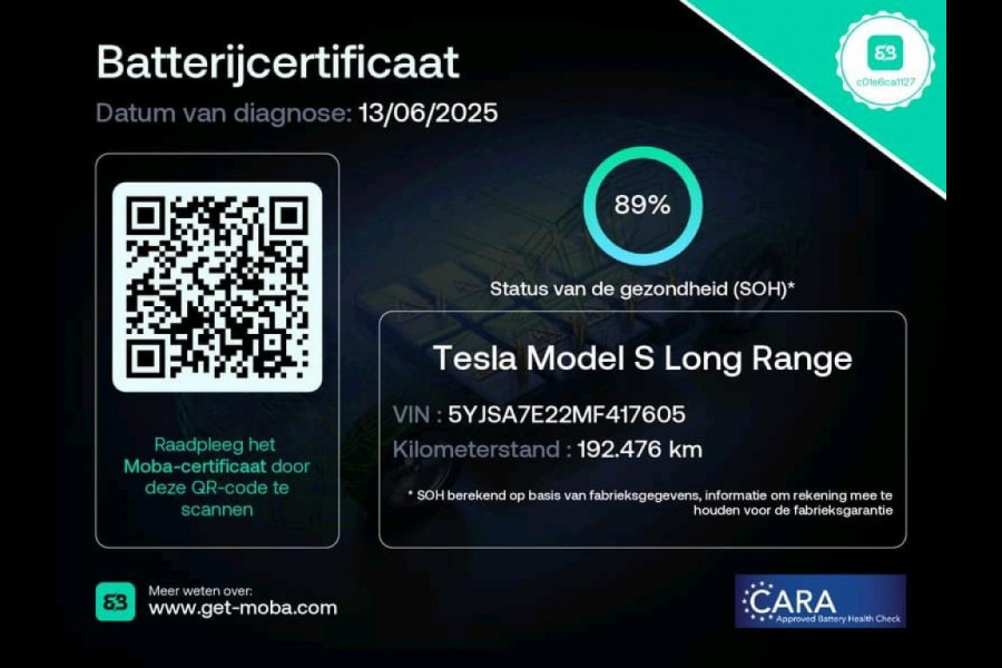 Tesla Model S Long Range Dual Motor 89% SOH FSD Autopilot