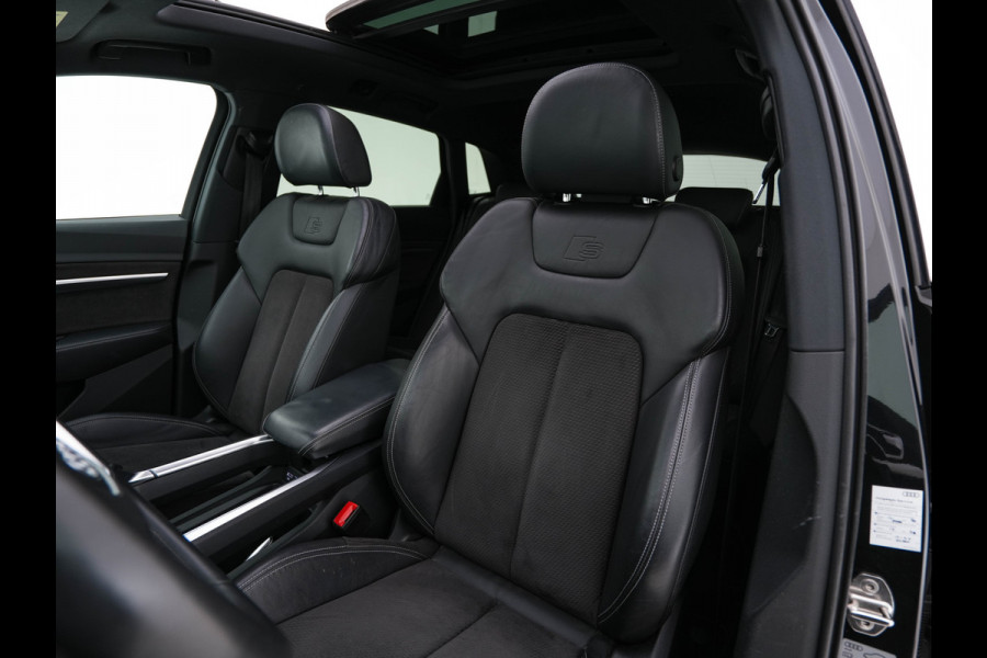 Audi e-tron 50 quattro Launch edition Black 71 kWh (INCL-BTW) *PANO | 1/2LEATHER | DIGI-COCKPIT | FULL-LED | MEMORY-PACK | ADAPTIVE-CRUISE | SPORT-SEATS | NAVI-FULLMAP | HEATED-SEATS | KEYLESS | SHIFT-PADDLES*