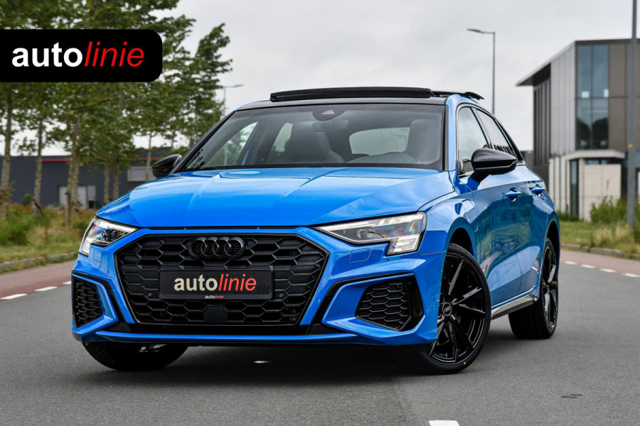 Audi A3 Sportback 45 TFSI e S edition Competition. Pano, RS stoelen, ACC, Keyless, B&O, Sfeer, Matrix, Camera, Dodeh, CarPlay!