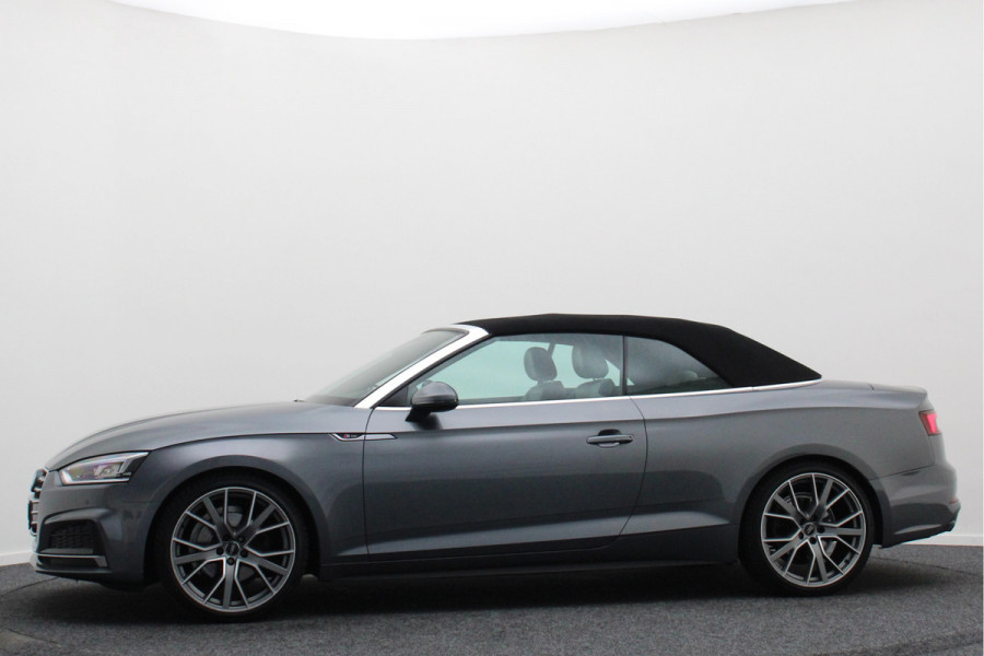 Audi A5 Cabriolet 40 TFSI Sport S Line Edition Leer, Apple Carplay, Verwarmd Stuurwiel, Cruise, PDC, Navigatie, LED, 20''
